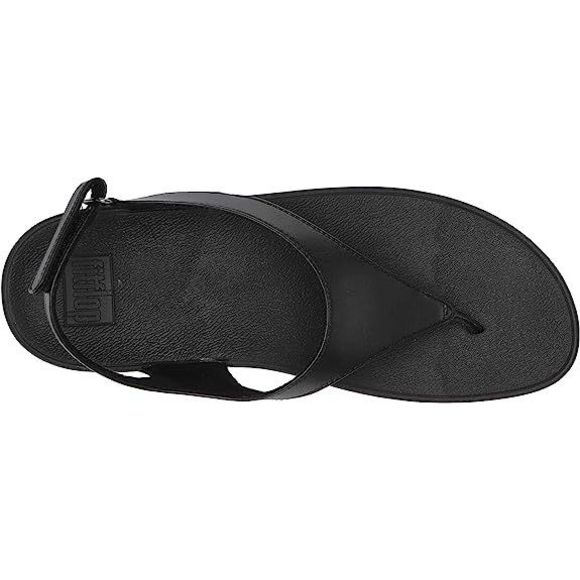 FitFlop Skylar Lainey Slingback Thong Wedge Sandals Black US Women's Size 6 - Picture 6 of 7